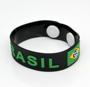 Brasil Pulseira Silicone Botao - Silicon Bracelet Detachable - Hi Brazil Market