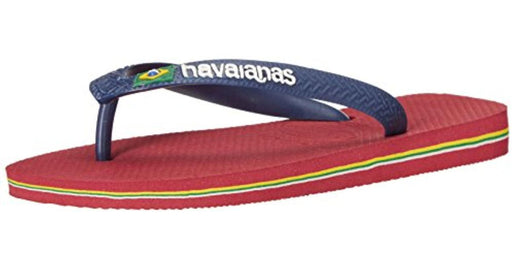 Havaianas Brazil Logo Flip Flops Red / Navy Blue - Hi Brazil Market