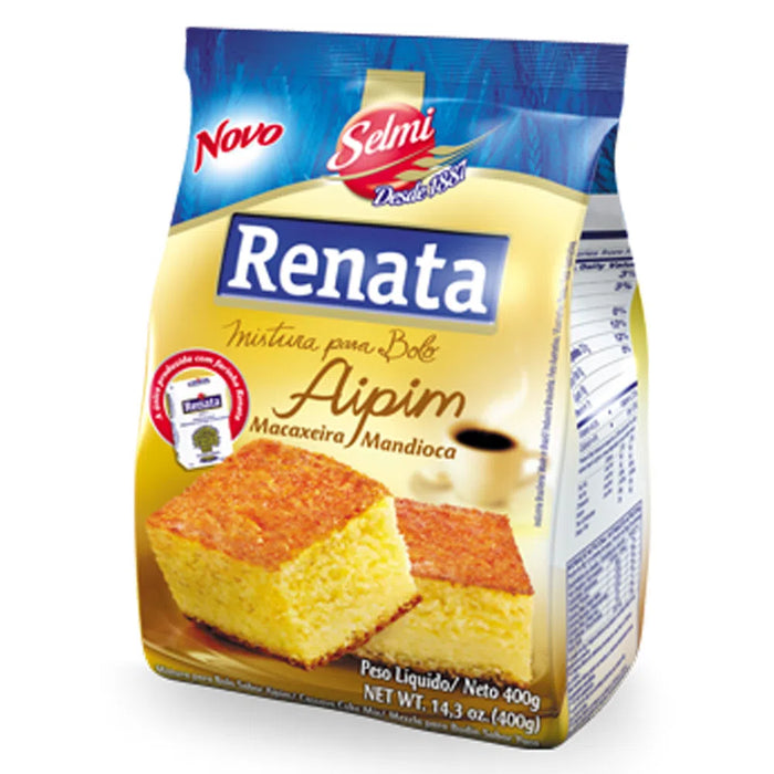 Renata Mistura para Bolo sabor Mandioca (Aipim) 400g -Manioc flavor Cake Mix 14.3oz - Hi Brazil Market