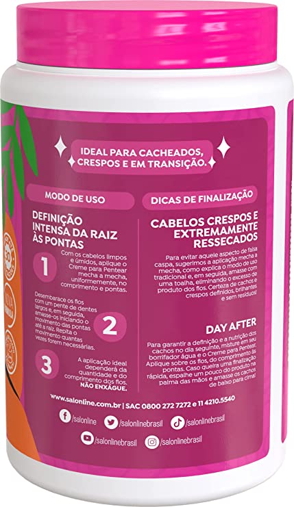 Salon Line Creme Para Pentear Definicao Intensa 1kg