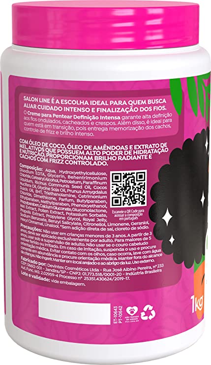 Salon Line Creme Para Pentear Definicao Intensa 1kg