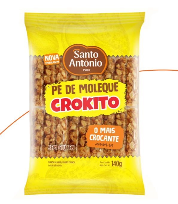 Santo Antonio Crokito Pe de Moleque 140g - Peanut Brittle
