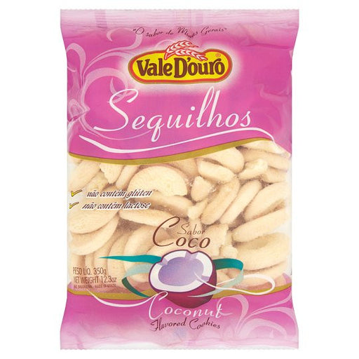 Vale D'Ouro Coconut flavored Cookies 12.3oz - Sequilhos sabor Coco 350g - Hi Brazil Market