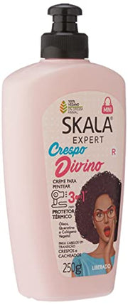 Skala Crespo Divino Creme Pentear 3 em 1 - 250g - Hi Brazil Market