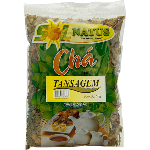 SolNatus Cha Tansagem 50g - Plantago Major Tea 1.76oz - Hi Brazil Market