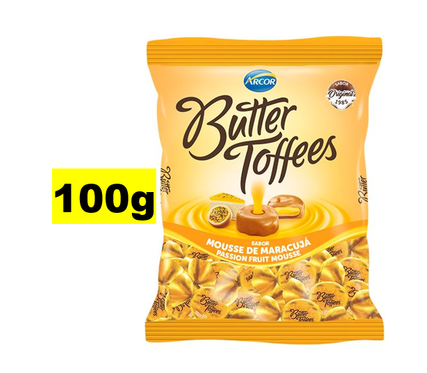 Arcor Bala Trufada Maracuja - Butter Toffees Passion Fruit Mousse - Hi Brazil Market