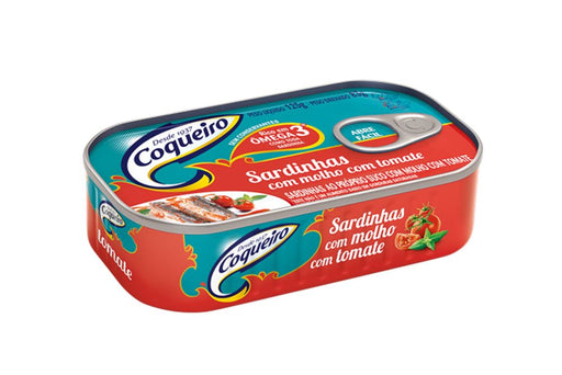 Coqueiro Sardinhas com Molho de Tomate125g - Sardines with Tomato Sauce - Hi Brazil Market
