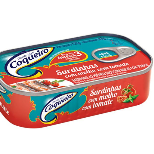 Coqueiro Sardinhas com Molho de Tomate 125g - Hi Brazil Market