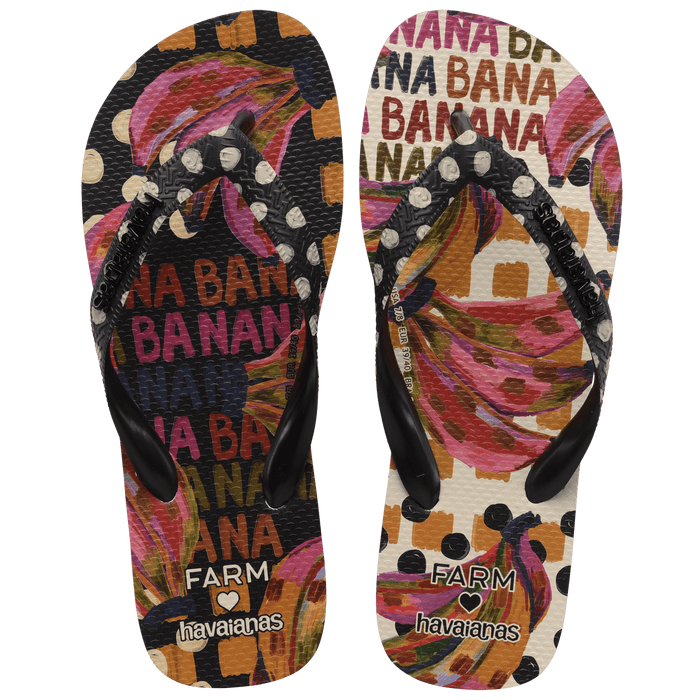 Havaianas Brazil Flip Flop Farm Banana Black - Hi Brazil Market