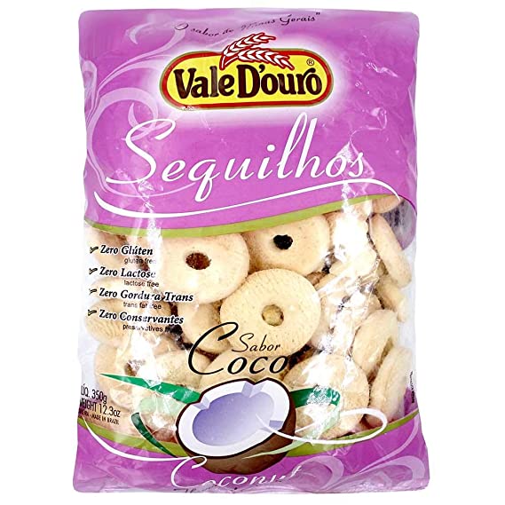 Vale D'Ouro Coconut flavored Cookies 12.3oz - Sequilhos sabor Coco 350g