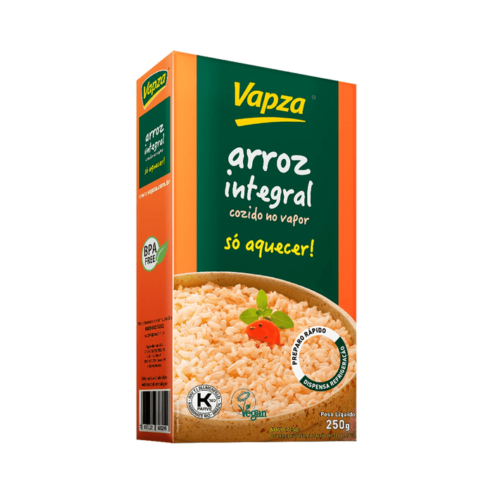 Vapza Arroz Integral 250g - Brown Rice - Hi Brazil Market