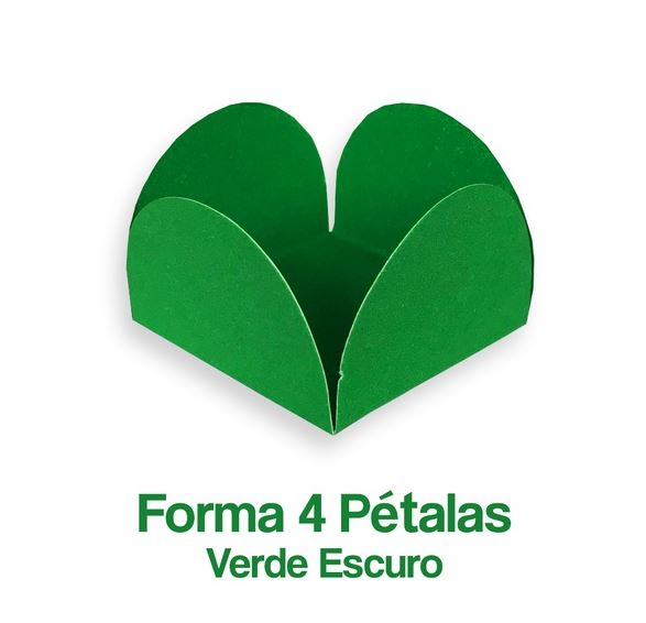 Forminha Caixinha 4 Petalas Lisa - Decorated cup candy - Hi Brazil Market