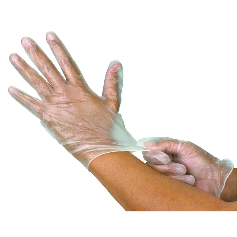 Disposable Vinyl Gloves 100 per case - Hi Brazil Market