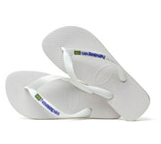 Havaianas Brazil Logo BLUE Sandal White - Hi Brazil Market
