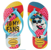 Havaianas Kid's Slim Glitter Sandal Blue Minnie Mouse - Hi Brazil Market